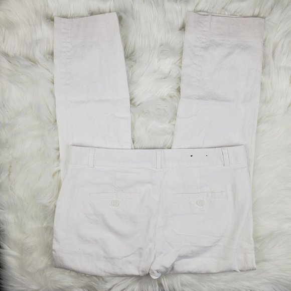 NWOT Banana Republic White Linen Tailor Ankle Pant - Picture 5 of 6